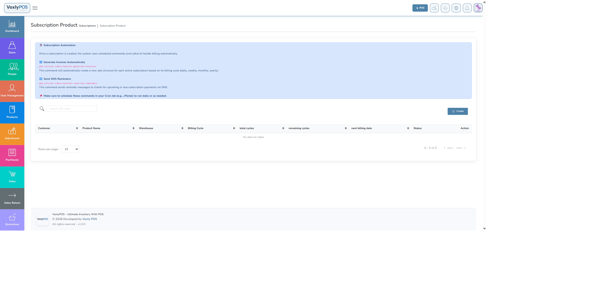 Subscription Products